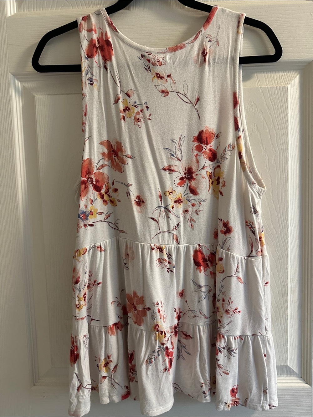 Maurice’s White Floral Button Front Tank Top - Picture 5 of 5